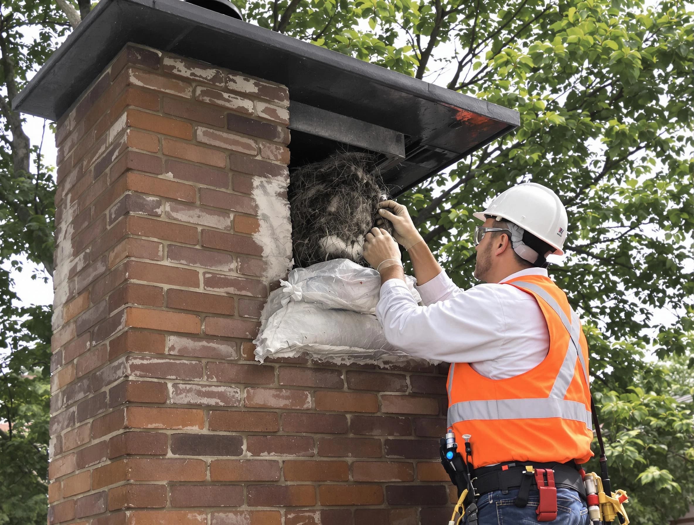 Humane removal of debris and animals by Oneonta Chimney Sweep in Oneonta, AL