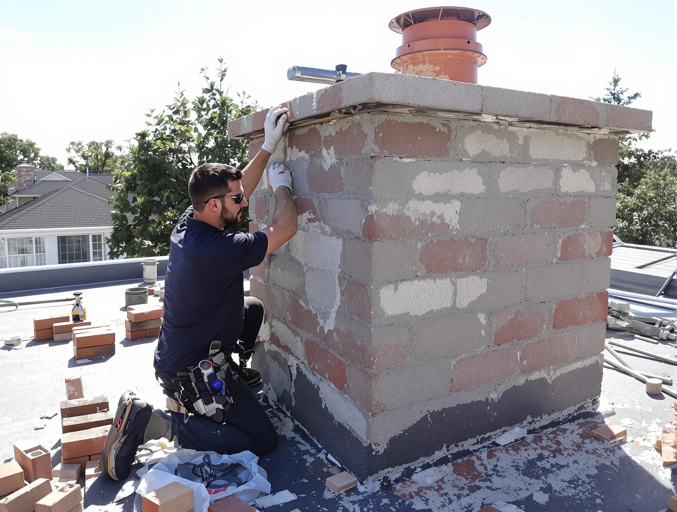 Advanced chimney repair process by Oneonta Chimney Sweep in Oneonta, AL