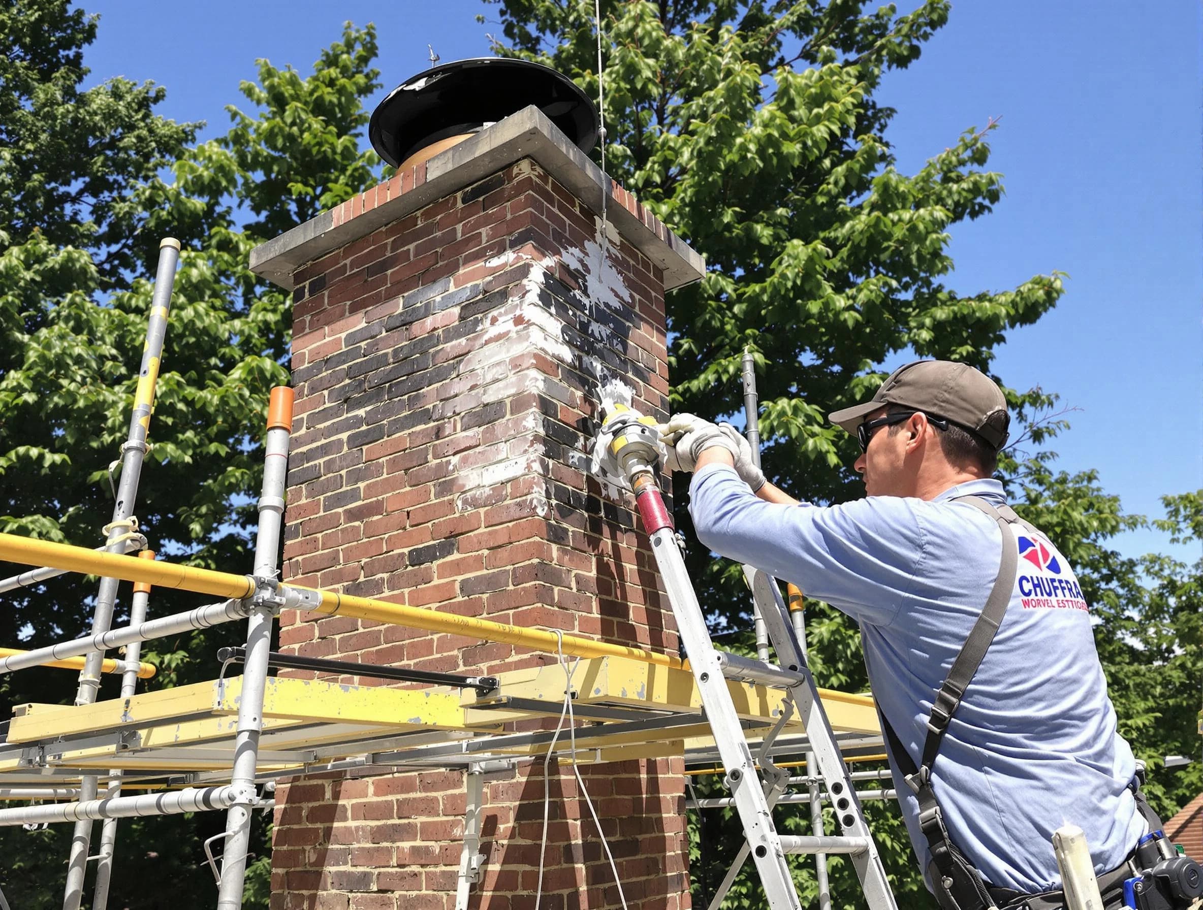 Structural chimney repair by Oneonta Chimney Sweep in Oneonta, AL