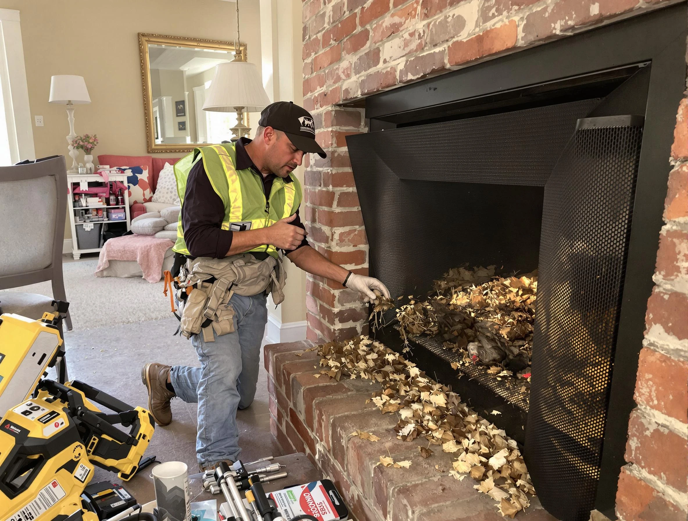 Safe screening installation by Oneonta Chimney Sweep in Oneonta, AL