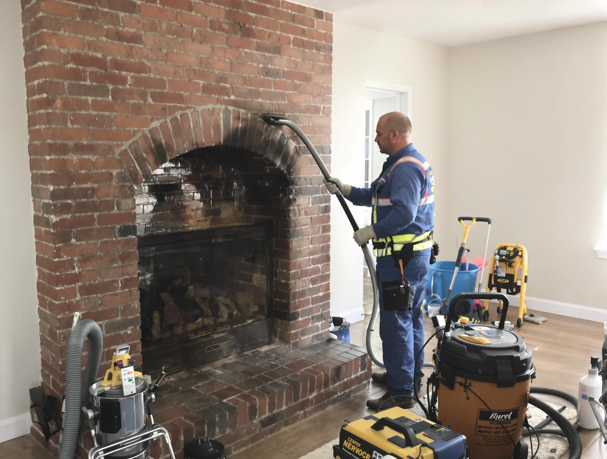 Oneonta Chimney Sweep expert performing detailed chimney sweep in Oneonta, AL
